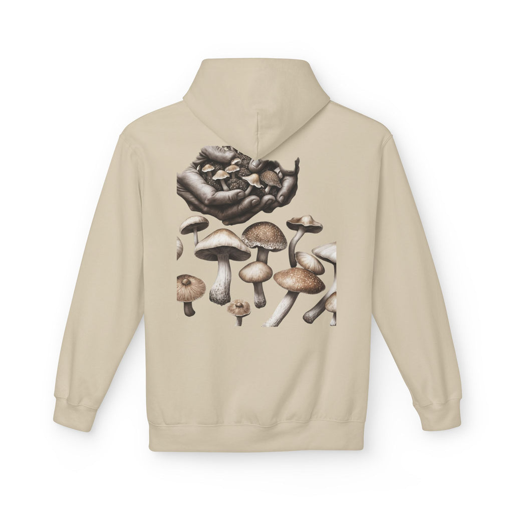 Mushroom Art Hoodie — Botanical Foraging Graphic Pullover