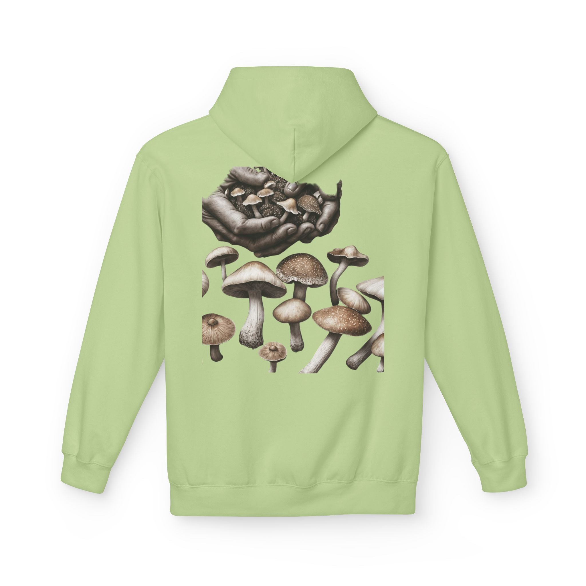 Mushroom Art Hoodie — Botanical Foraging Graphic Pullover