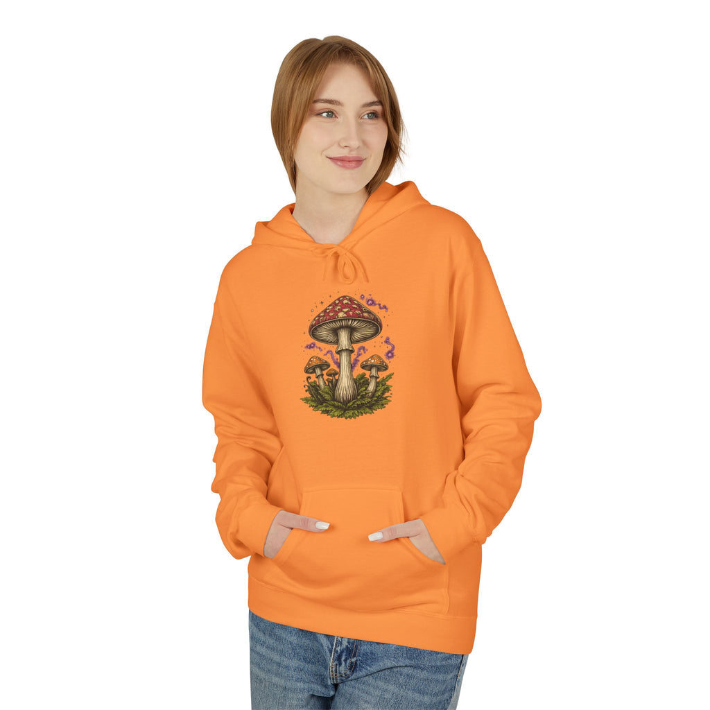 Mushroom Art Hoodie — Botanical Foraging Graphic Pullover