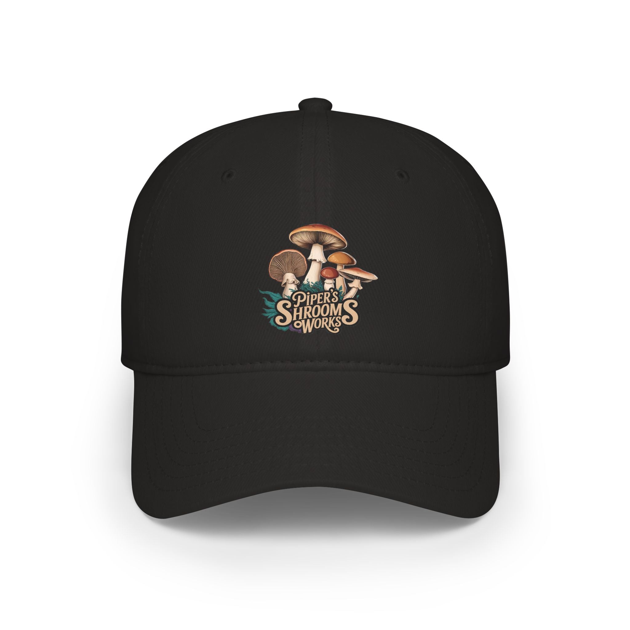 Mushroom Lovers Low Profile Baseball Cap — 'Shroom Squad' Vintage Fungi Design