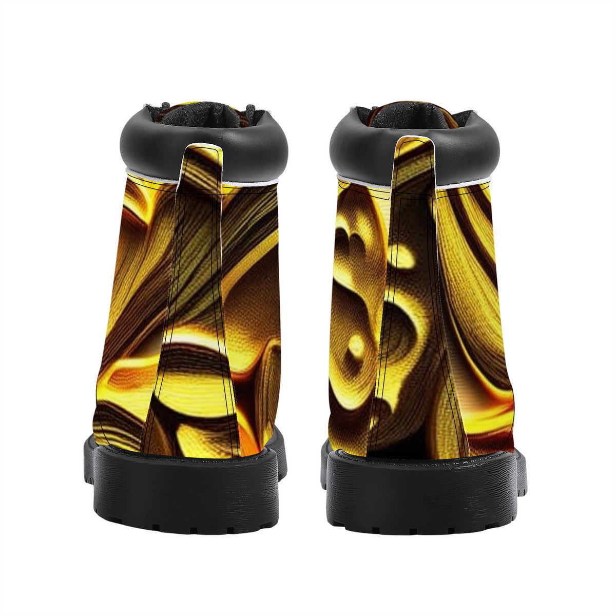 Golden Mushrooms Special Edition Synthetic Leather Boots - Vegan Waterproof All-Season Boots