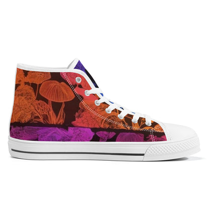 FWS High-Top Canvas Shoes With Customized Tongue - White