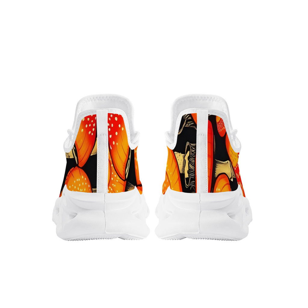 Mushroom Custom Design print Flex Control Sneaker - White Sole