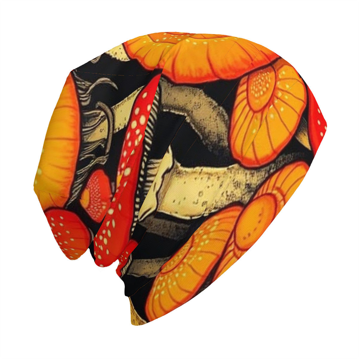 Mushroom Design Custom Adult Knitted Beanie, Is Perfect For Both Men & Women