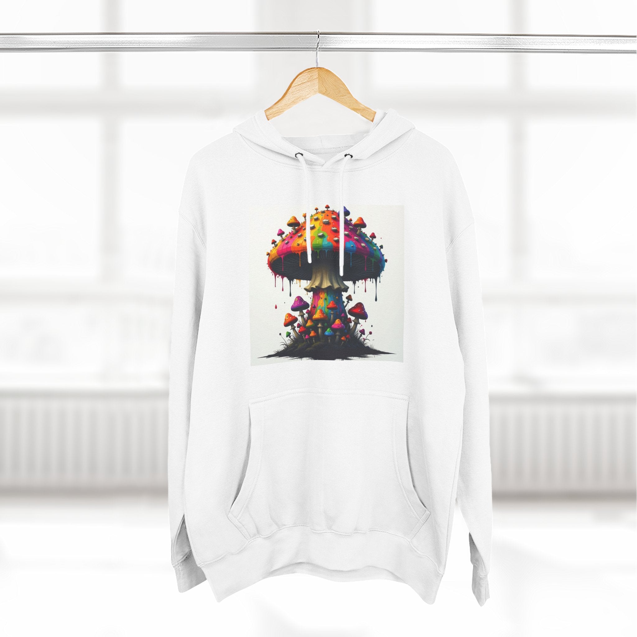 Sweat à Capuche Champignons — Pull Les cueilleurs colorés de la forêt