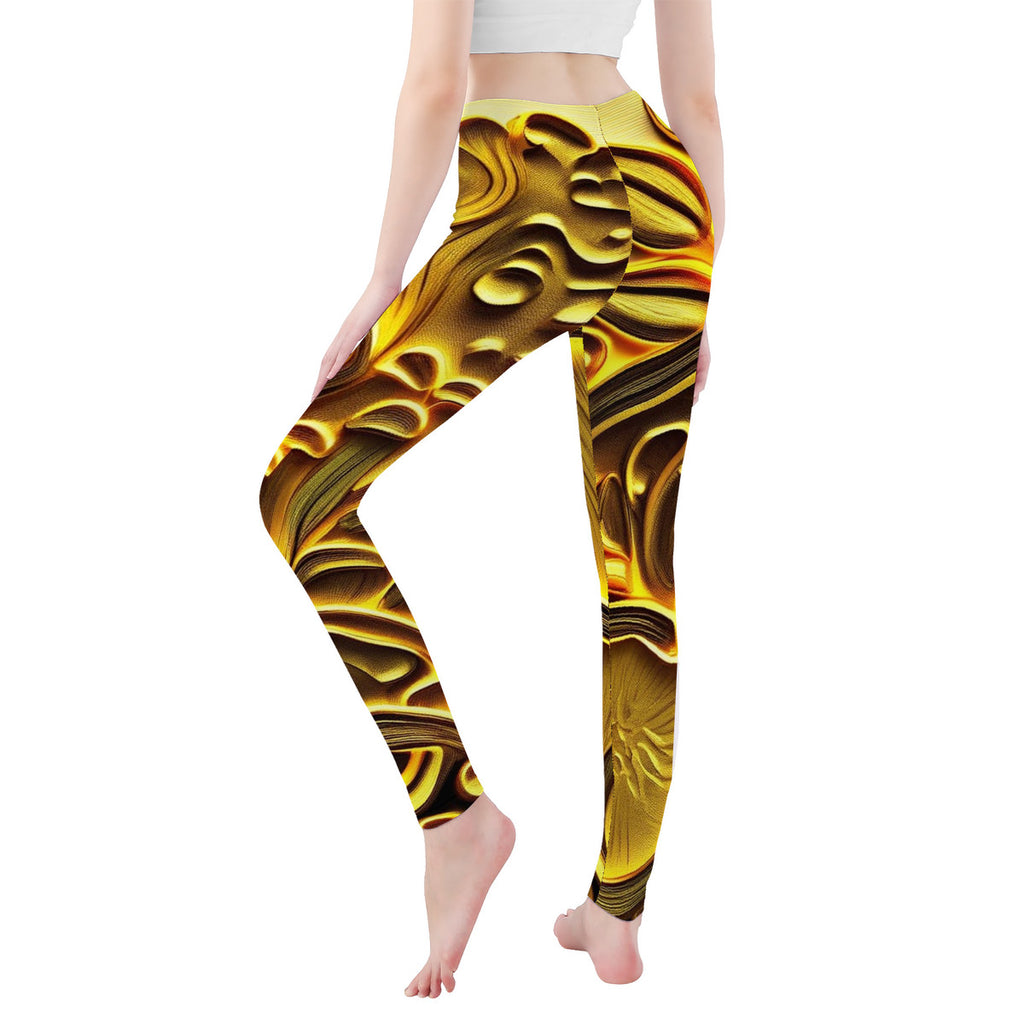 Custom Mushroom Design All-Over Print Yoga Leggings