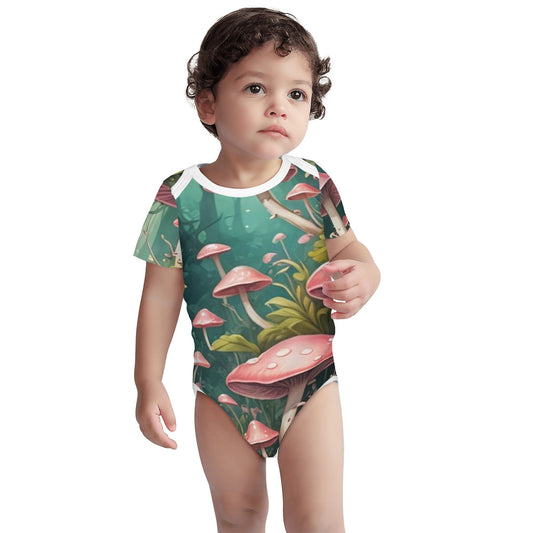 🍄✨All-Over Print Short Sleeve Baby One-Piece🍄✨