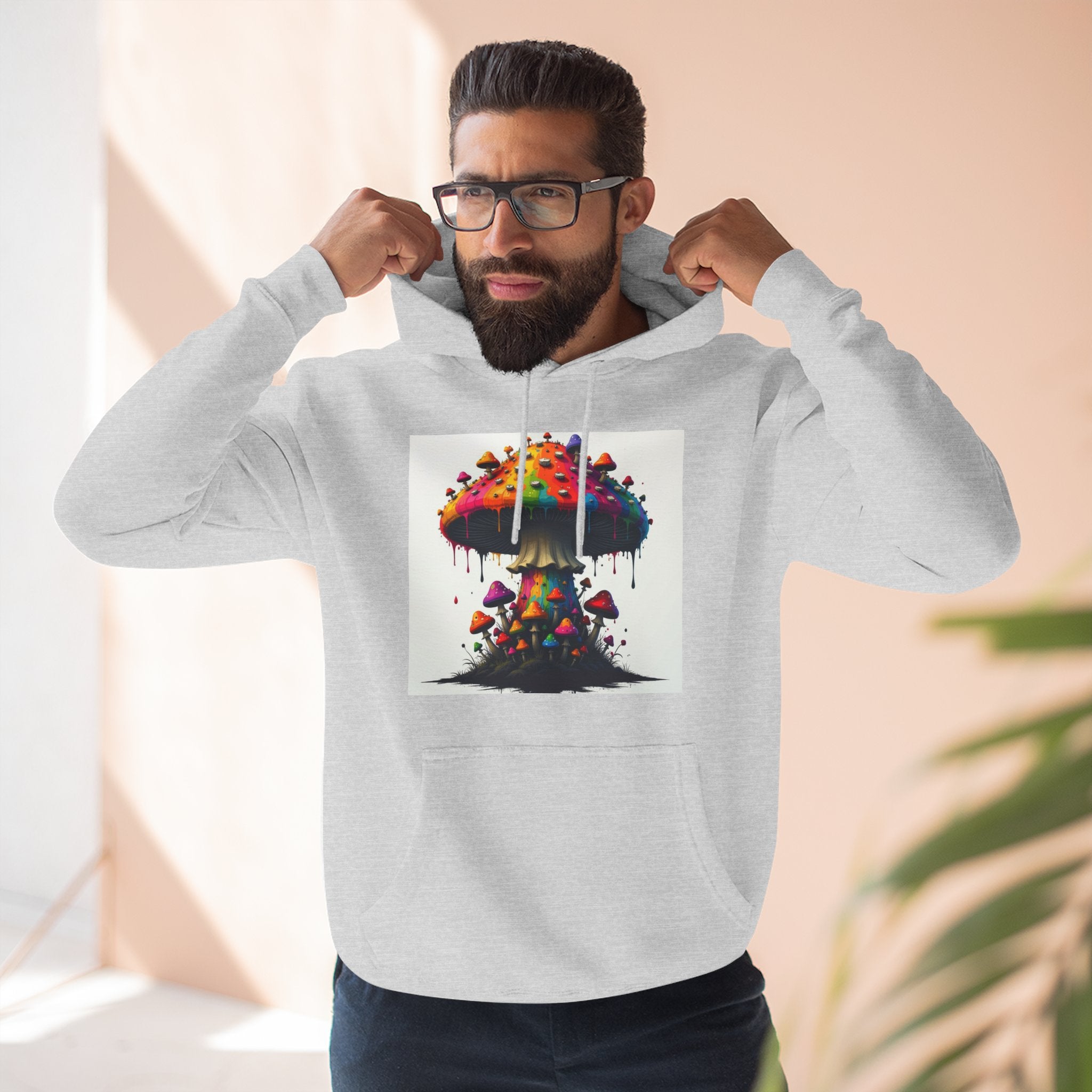Sweat à Capuche Champignons — Pull Les cueilleurs colorés de la forêt