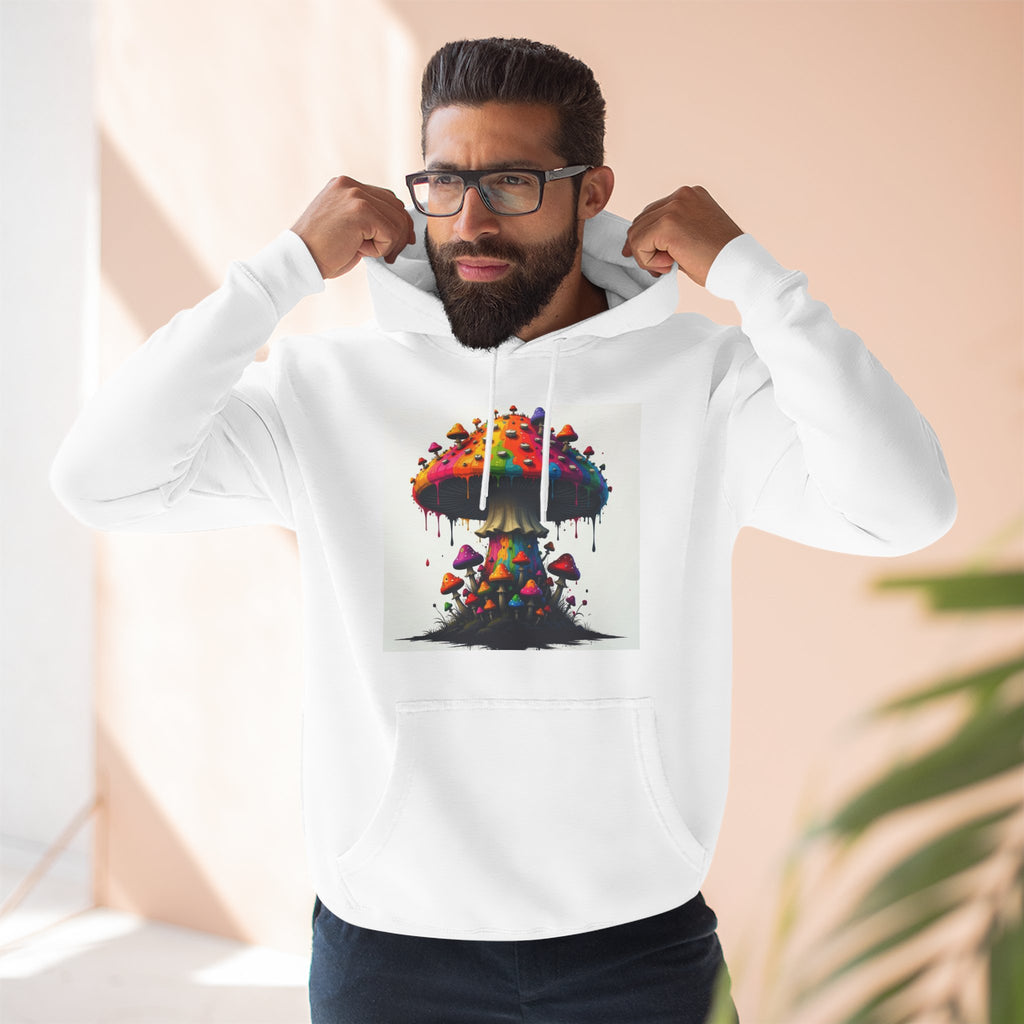 Sweat à Capuche Champignons — Pull Les cueilleurs colorés de la forêt