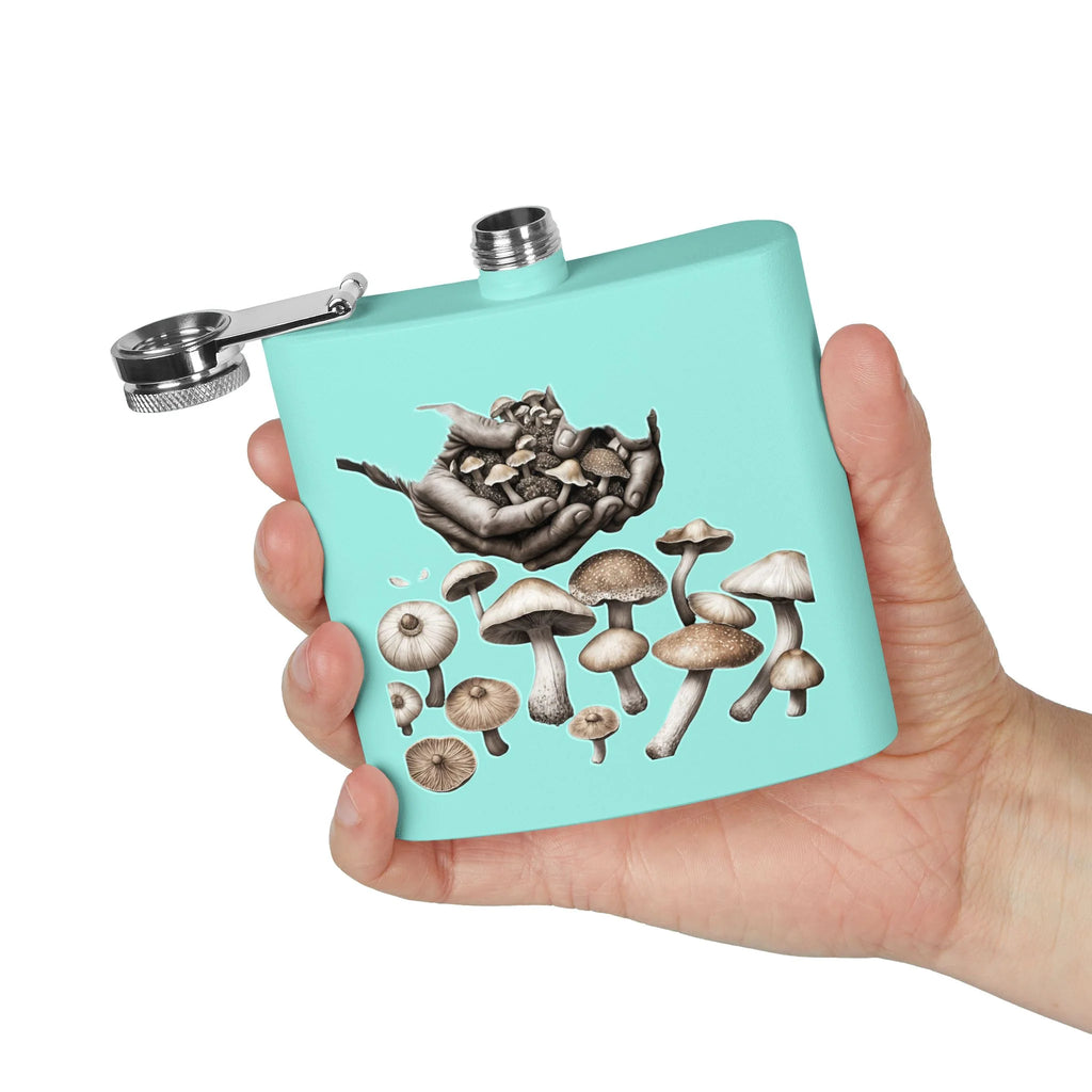 Hands of the Harvest Flask – Hold the Magic of Nature Minimalist Earth-Tone Aesthetic