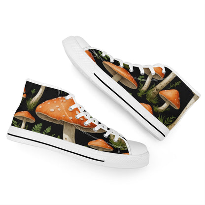 FWS High-Top Canvas Shoes With Customized Tongue - White