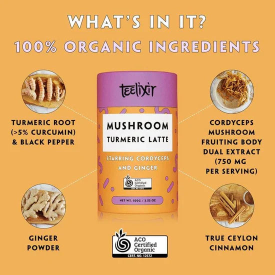 Mushroom Magic: Teelixir Turmeric Latte Mix (100%)