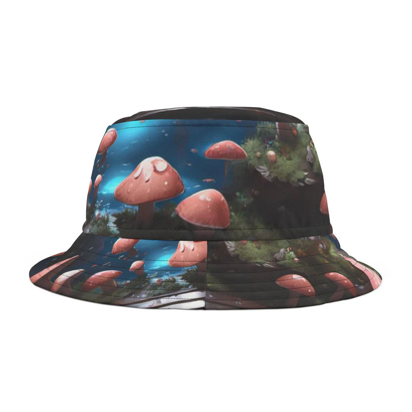 Stylus Genetic Psychedelic Mushroom Bucket Hat - Trippy Art Design