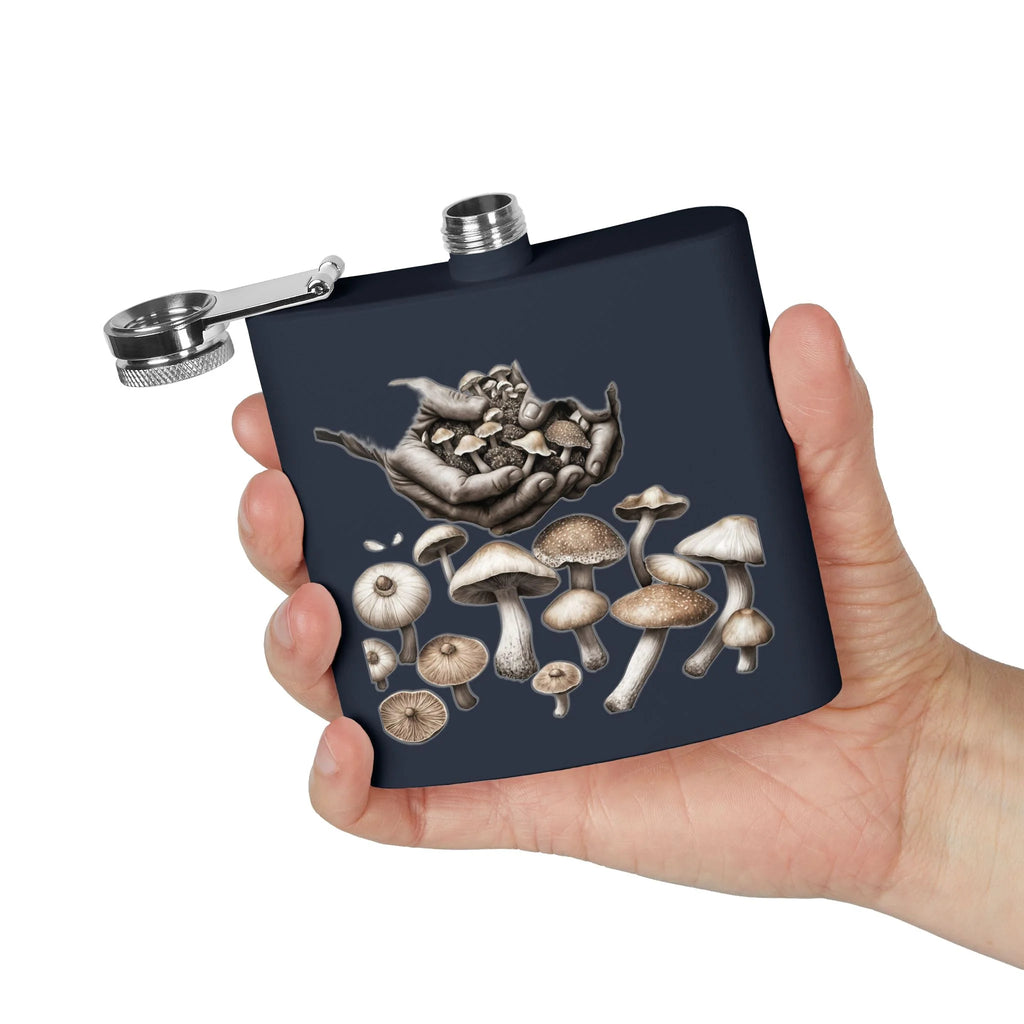 Hands of the Harvest Flask – Hold the Magic of Nature Minimalist Earth-Tone Aesthetic