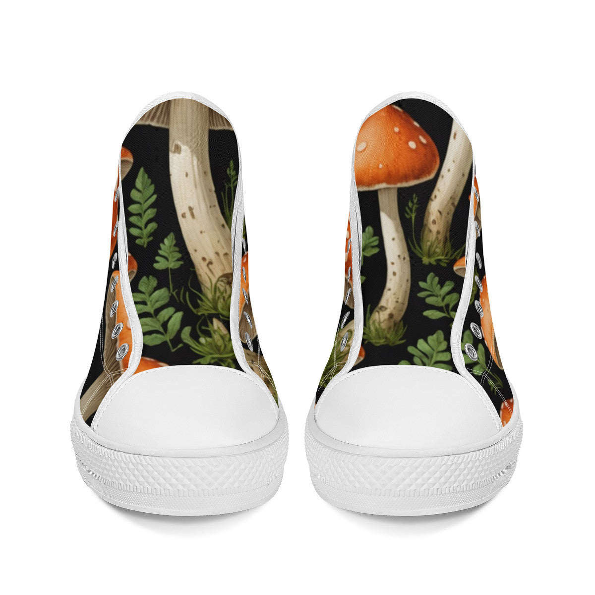 FWS High-Top Canvas Shoes With Customized Tongue - White