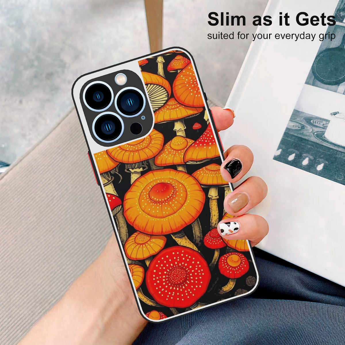 📱Shock-Resistant Mushroom Swirl Phone Case – Forest Energy Edition" 🍄📱⚡