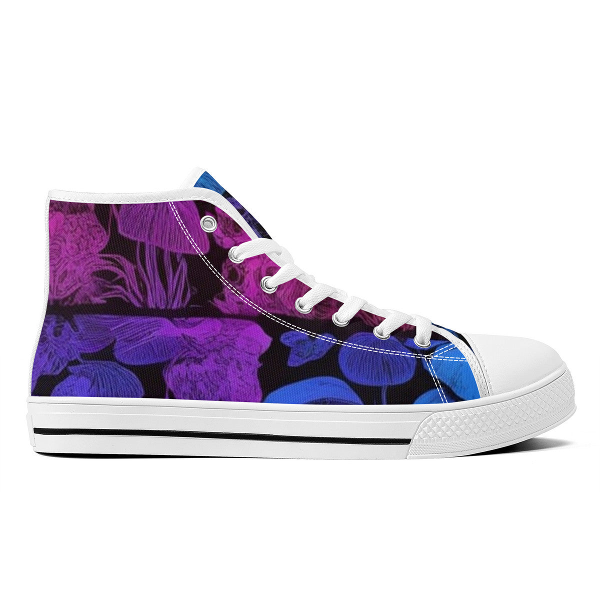 FWS High-Top Canvas Shoes With Customized Tongue - White