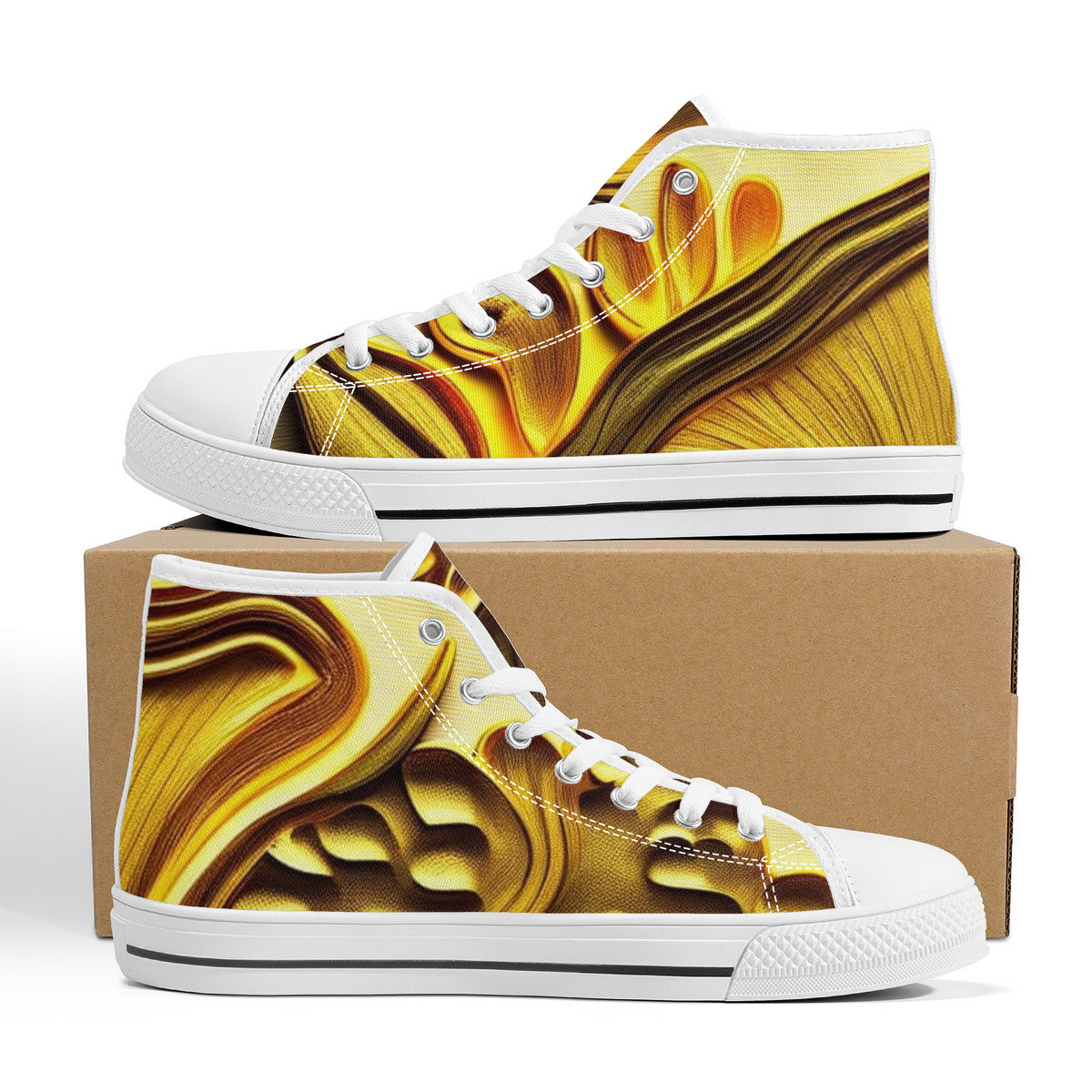 🍄👟FWS High-Top Canvas Shoes – Shroomed Out Edition (White)🍄👟