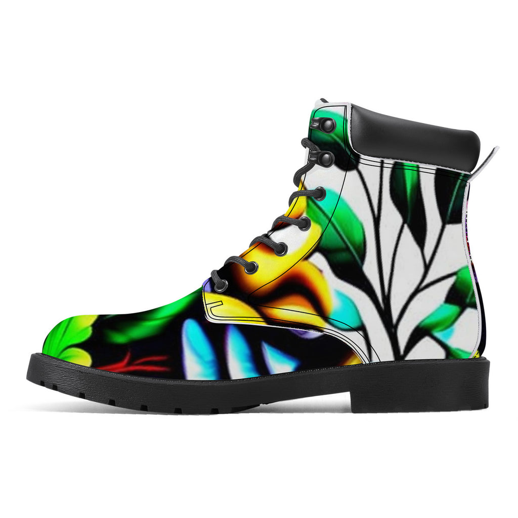 Boots Of the Garden Synthetic Leather Boots - Vegan Waterproof All-Season Boots |