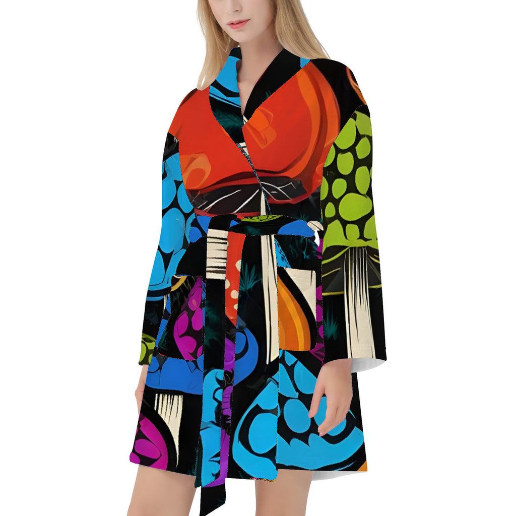 Bright Color Custom Mushroom Design Bath Robes