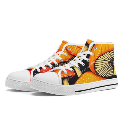 FWS High-Top Canvas Shoes With Customized Tongue - White