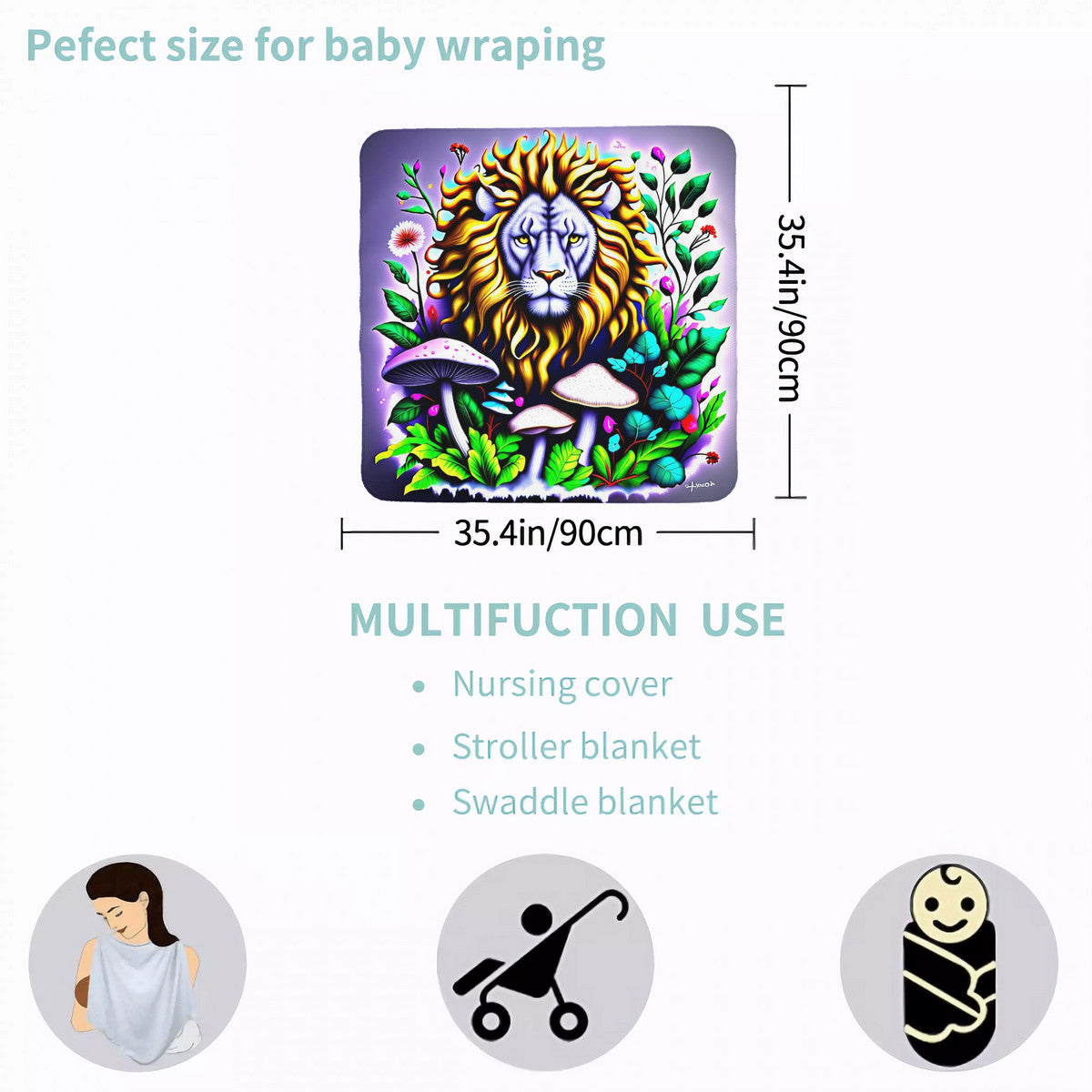 🍄✨ Baby Swaddle Blanket🍄✨