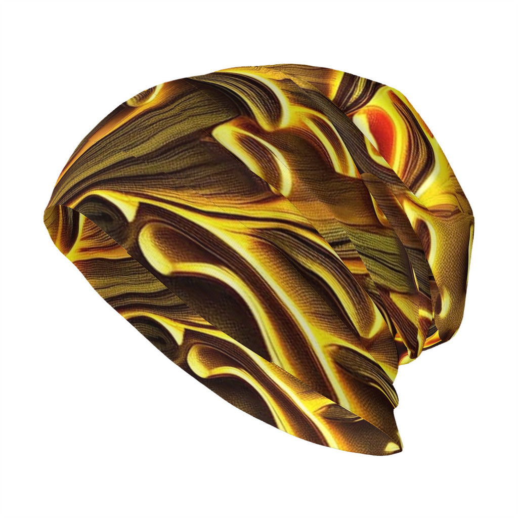 Mushroom Print Adult Fashion Knitted Beanie, 95% Polyester and 5% Spandex