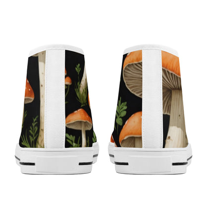 FWS High-Top Canvas Shoes With Customized Tongue - White