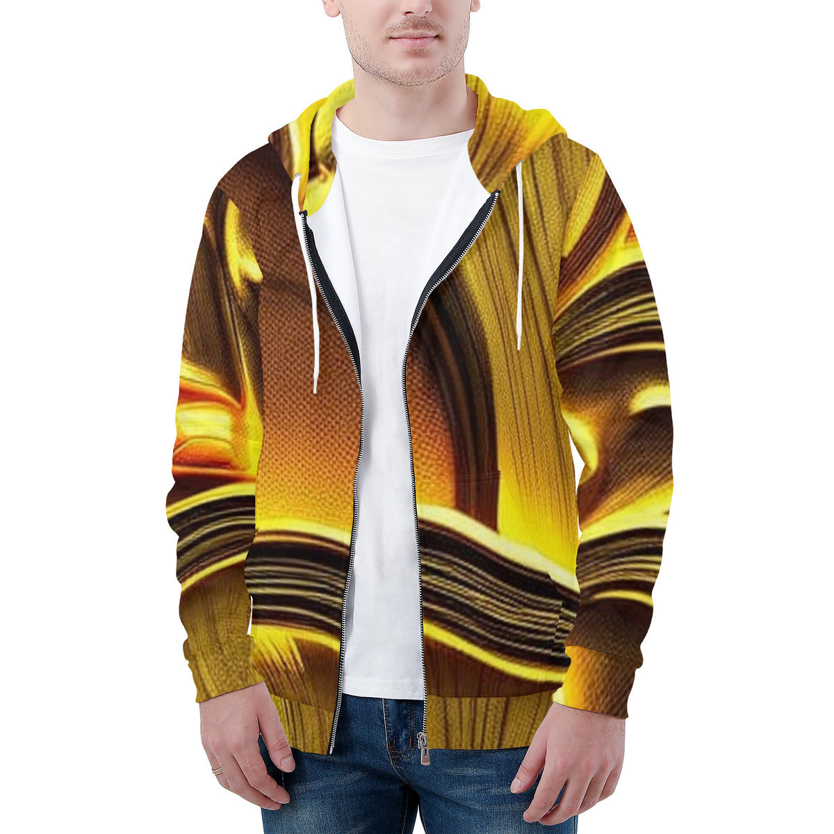 ❤️ Men's All Over Print Zip Hoodie🌟🍄