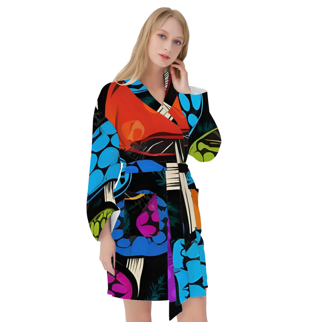 Bright Color Custom Mushroom Design Bath Robes