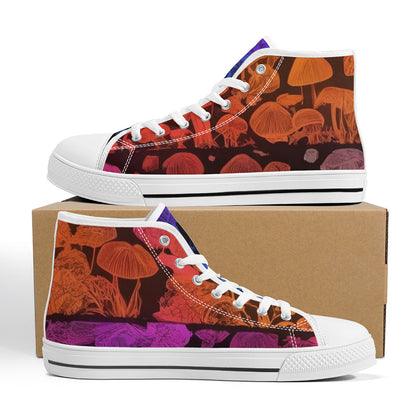 FWS High-Top Canvas Shoes With Customized Tongue - White