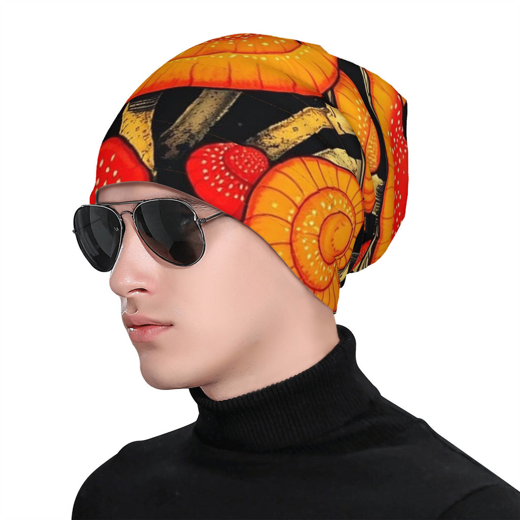 Mushroom Design Custom Adult Knitted Beanie, Is Perfect For Both Men & Women