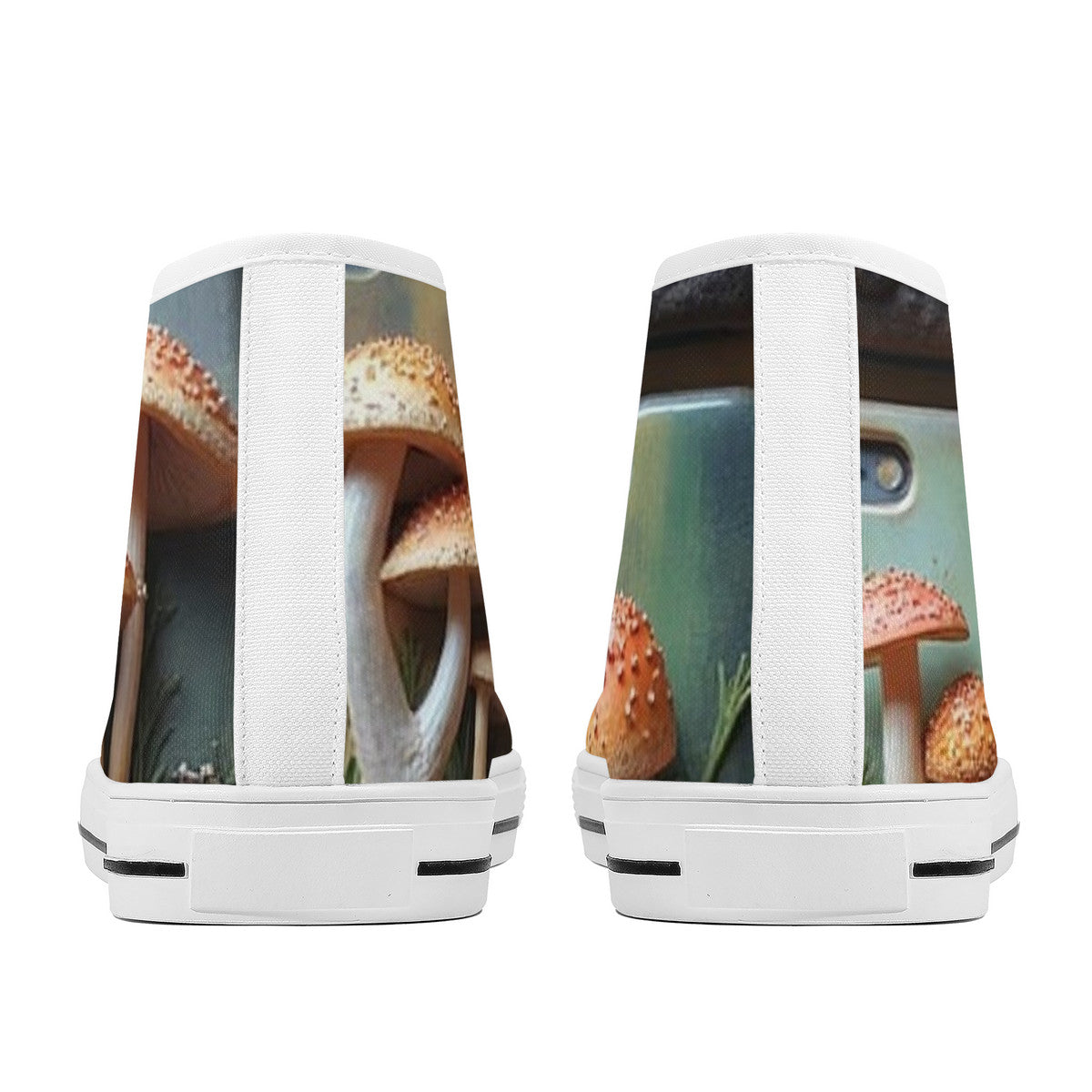 FWS High-Top Canvas Shoes With Customized Tongue - White