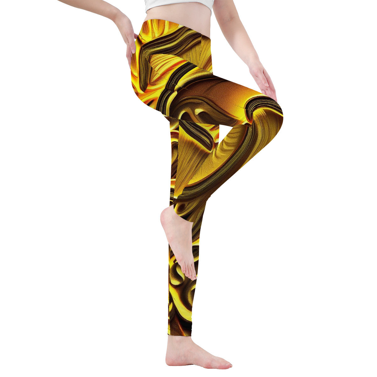 Custom Mushroom Design All-Over Print Yoga Leggings