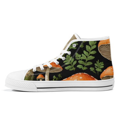 FWS High-Top Canvas Shoes With Customized Tongue - White