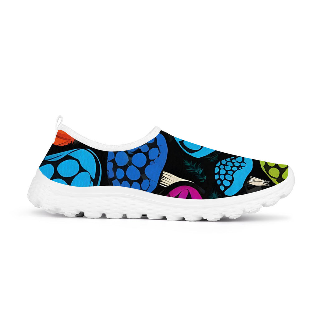 Custom Mushroom Print Women's Mesh Running Shoes