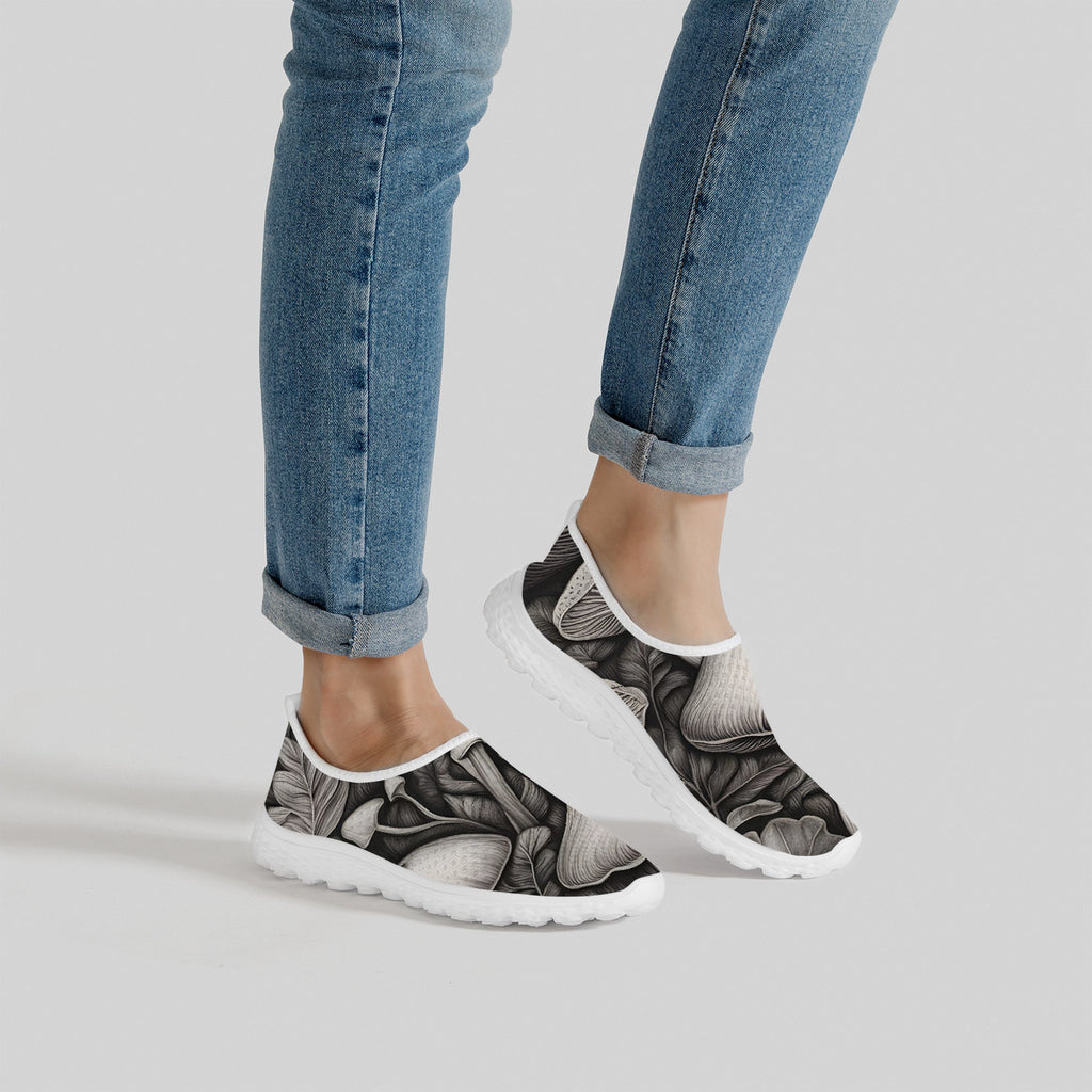 Custom Mushroom Print  Women's Mesh Running Shoes