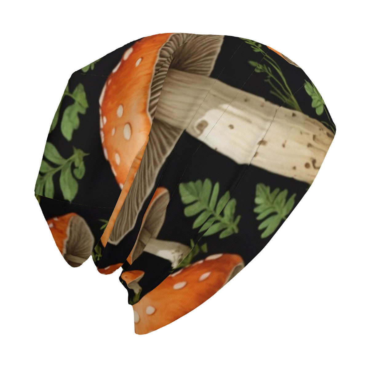 Custom Design Mushroom Print Adult Knitted Beanie - Versatile Cap Perfect For Both Men & Women