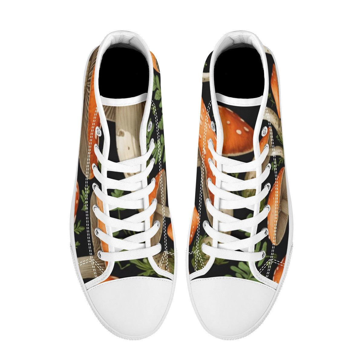 FWS High-Top Canvas Shoes With Customized Tongue - White