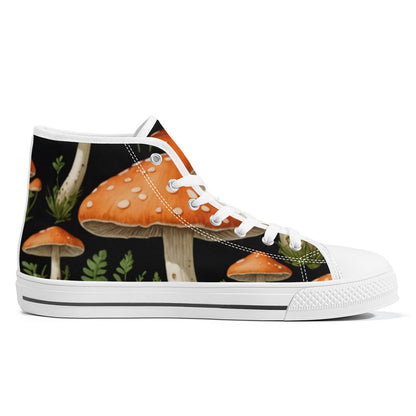 FWS High-Top Canvas Shoes With Customized Tongue - White