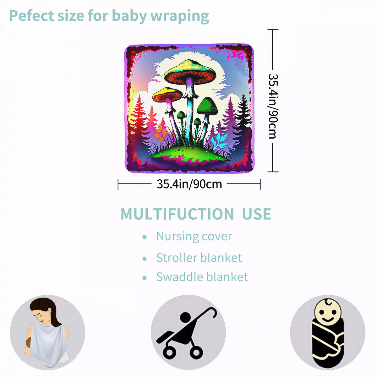 🍄✨ Baby Swaddle Blanket🍄✨