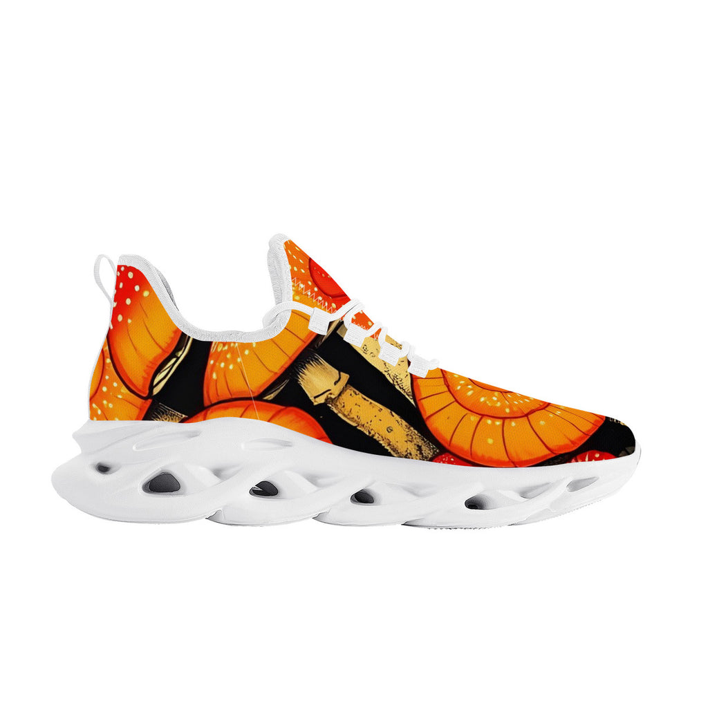 Mushroom Custom Design print Flex Control Sneaker - White Sole