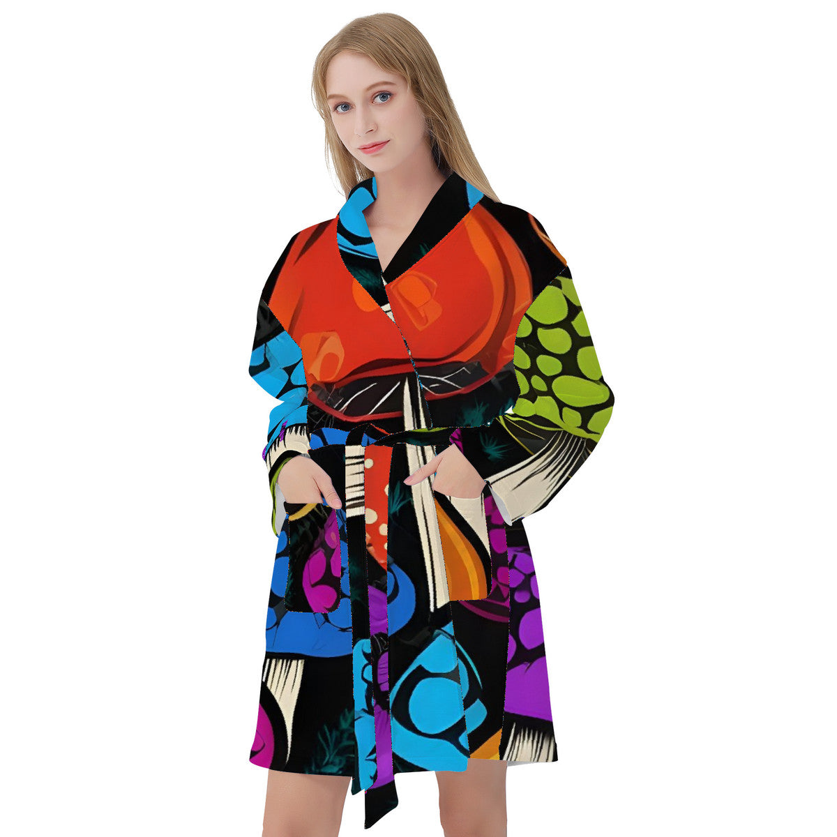 Bright Color Custom Mushroom Design Bath Robes