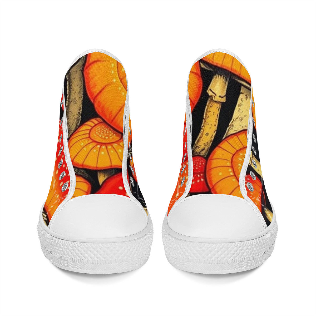 FWS High-Top Canvas Shoes With Customized Tongue - White