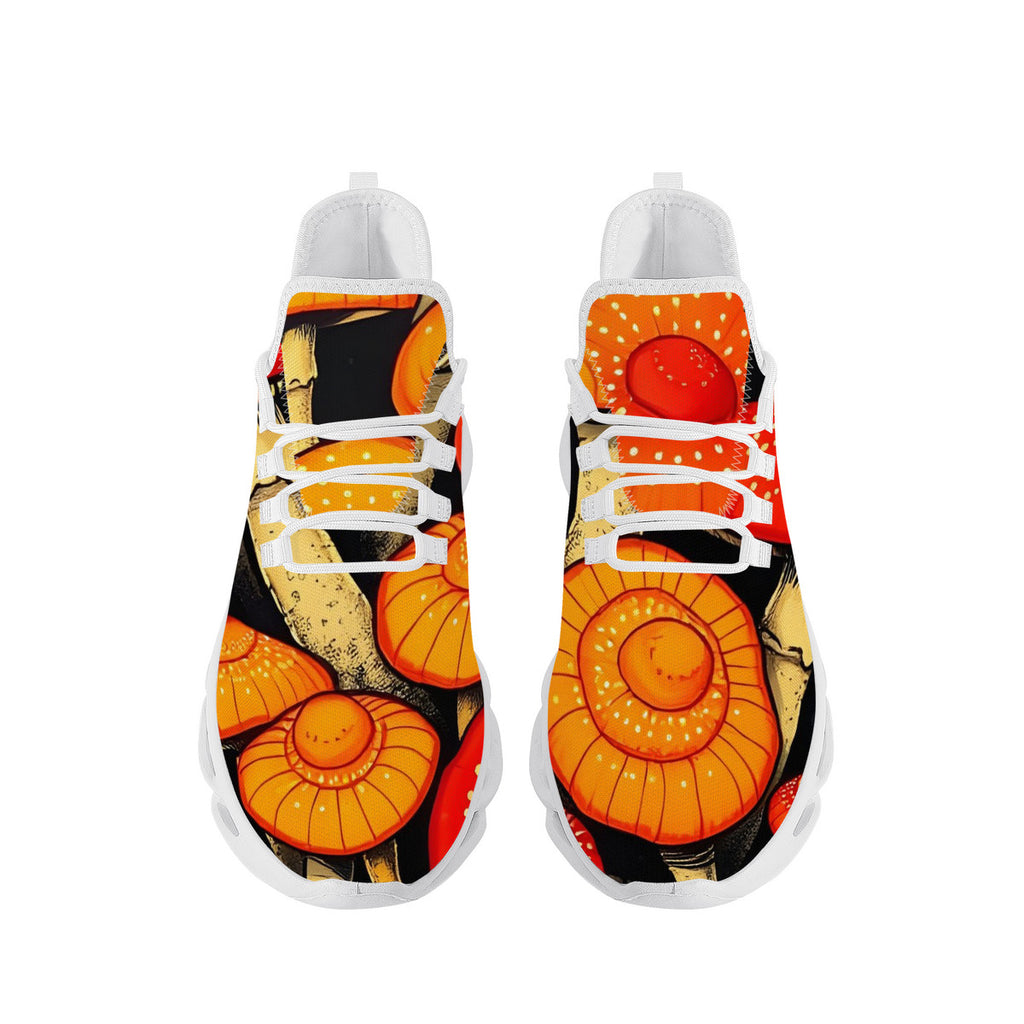 Mushroom Custom Design print Flex Control Sneaker - White Sole