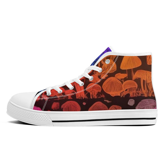 FWS High-Top Canvas Shoes With Customized Tongue - White