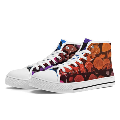 FWS High-Top Canvas Shoes With Customized Tongue - White