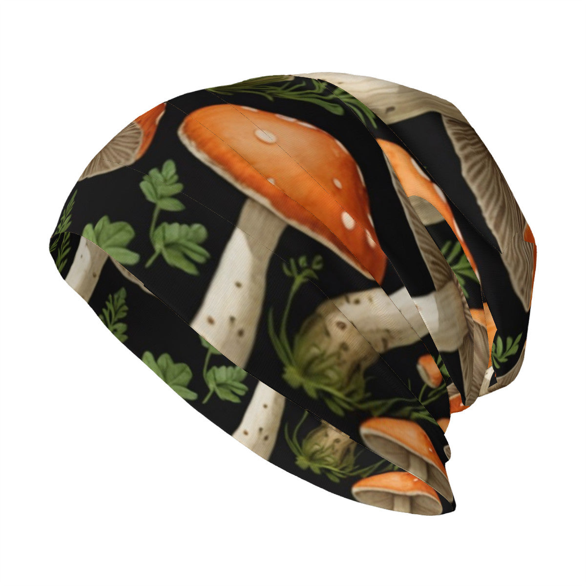 Custom Design Mushroom Print Adult Knitted Beanie - Versatile Cap Perfect For Both Men & Women