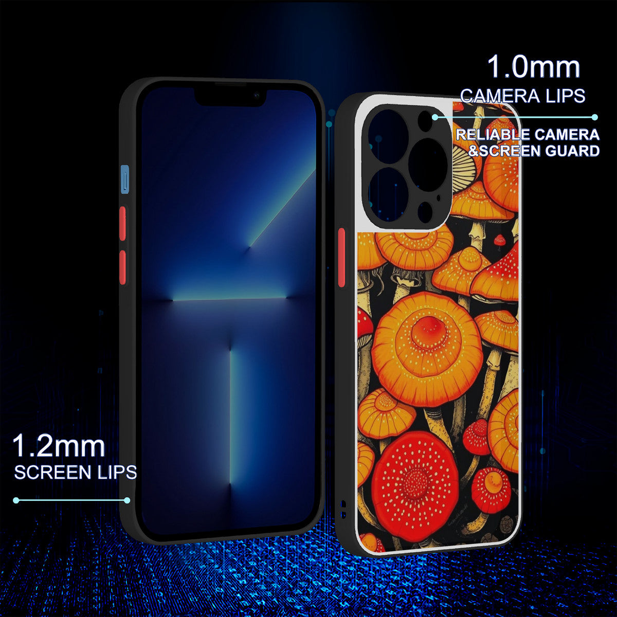 📱Shock-Resistant Mushroom Swirl Phone Case – Forest Energy Edition" 🍄📱⚡