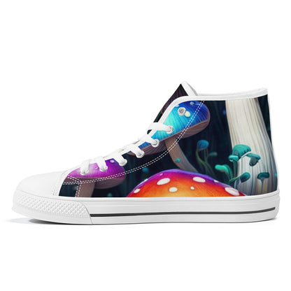 FWS High-Top Canvas Shoes With Customized Tongue - White